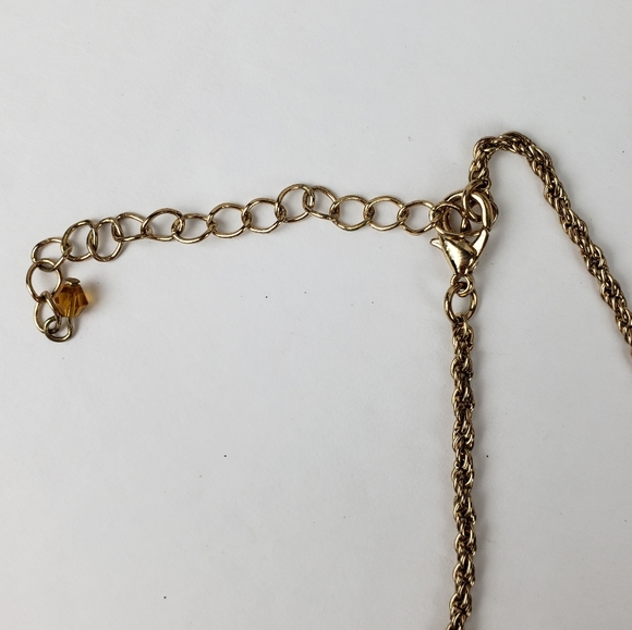 Faux Turquoise Pendant Rope Chain Fringe Long Statement Necklace Boho Vintage - Picture 9 of 9